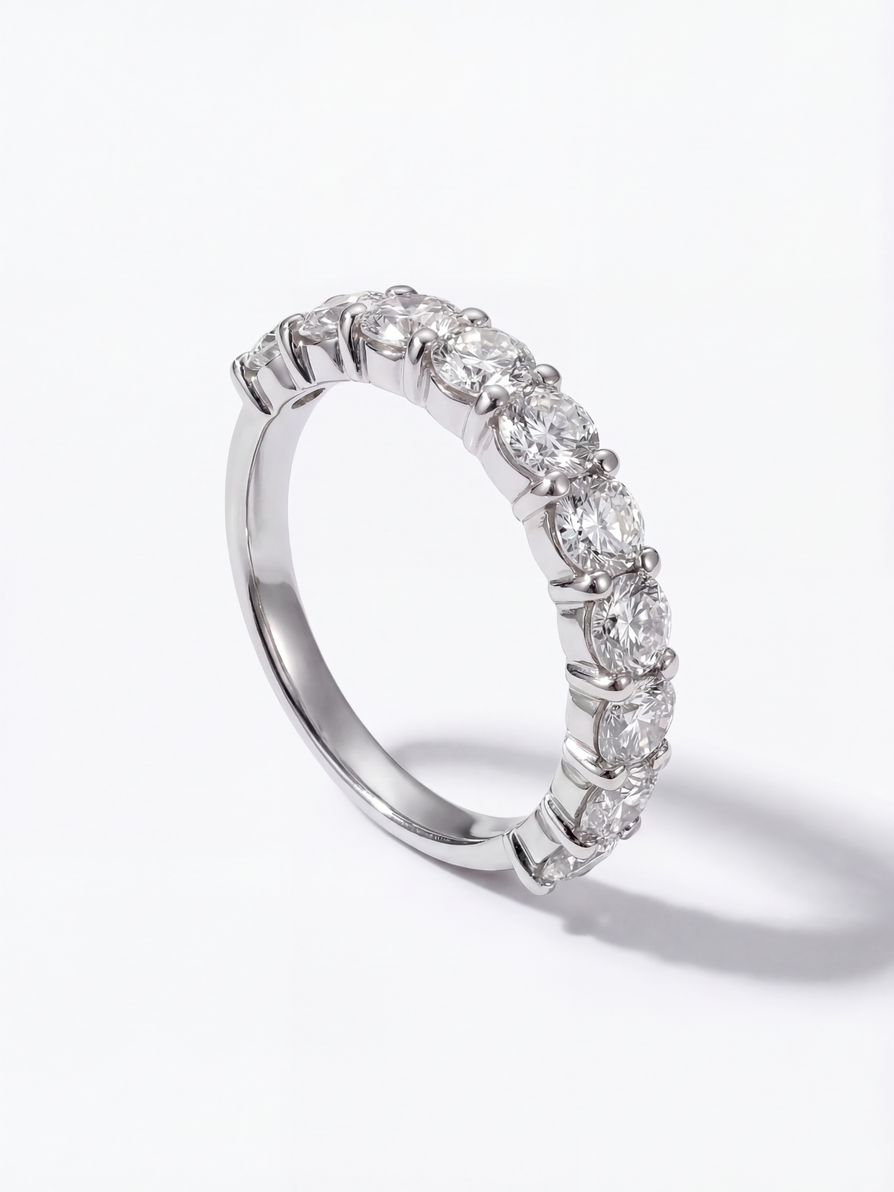 [Lumière] Half eternity ring 1ct Pt