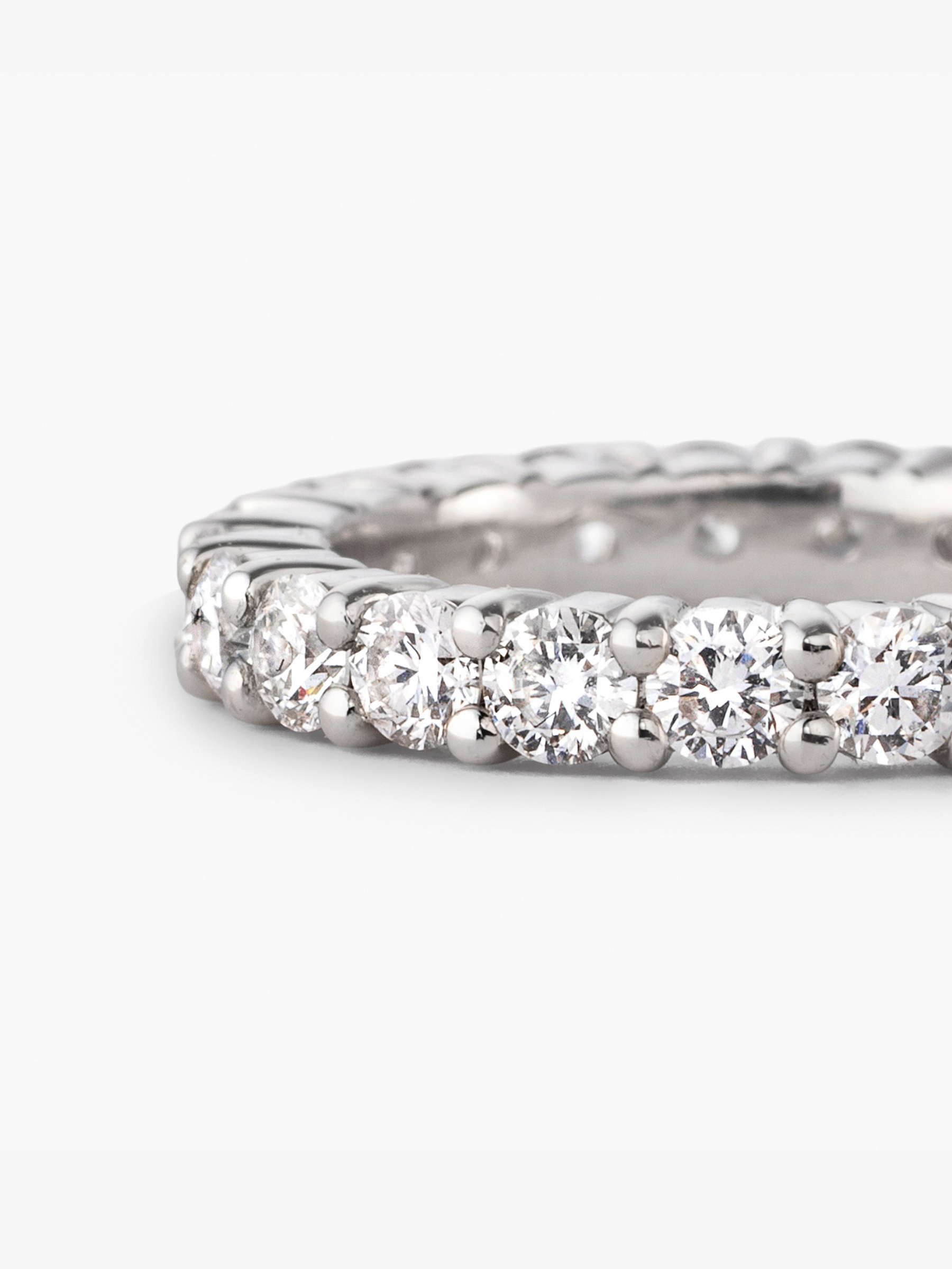 Full eternity pinkie ring XXct Pt　拡大画像（ラボグロウンダイヤモンド、プラチナ）