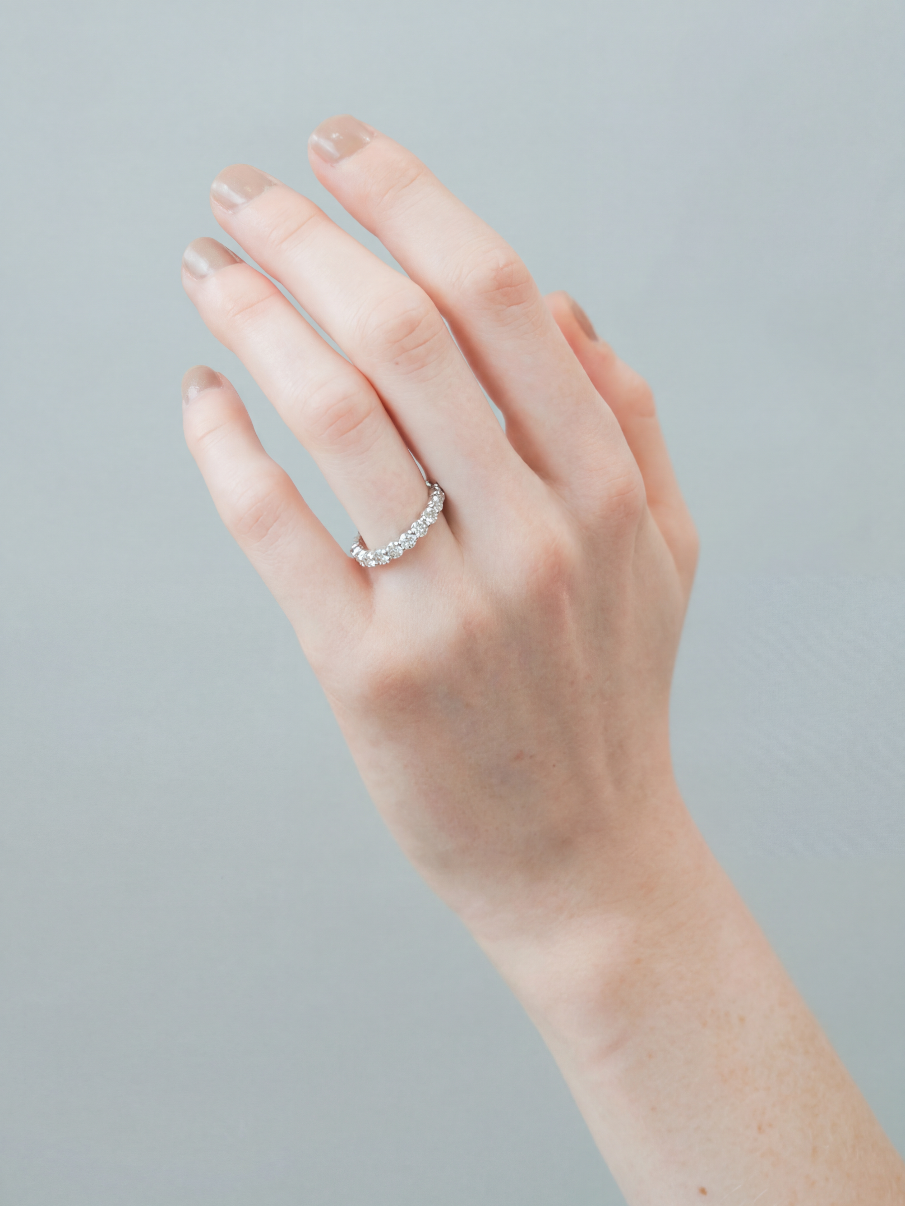 [Lumière] Half eternity ring 1ct Pt