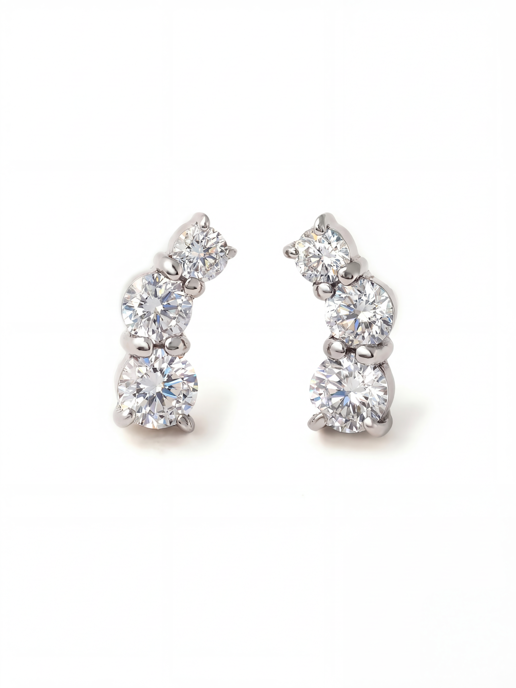 [Fluidity of Love]  Fluid diamond earrings (pair)