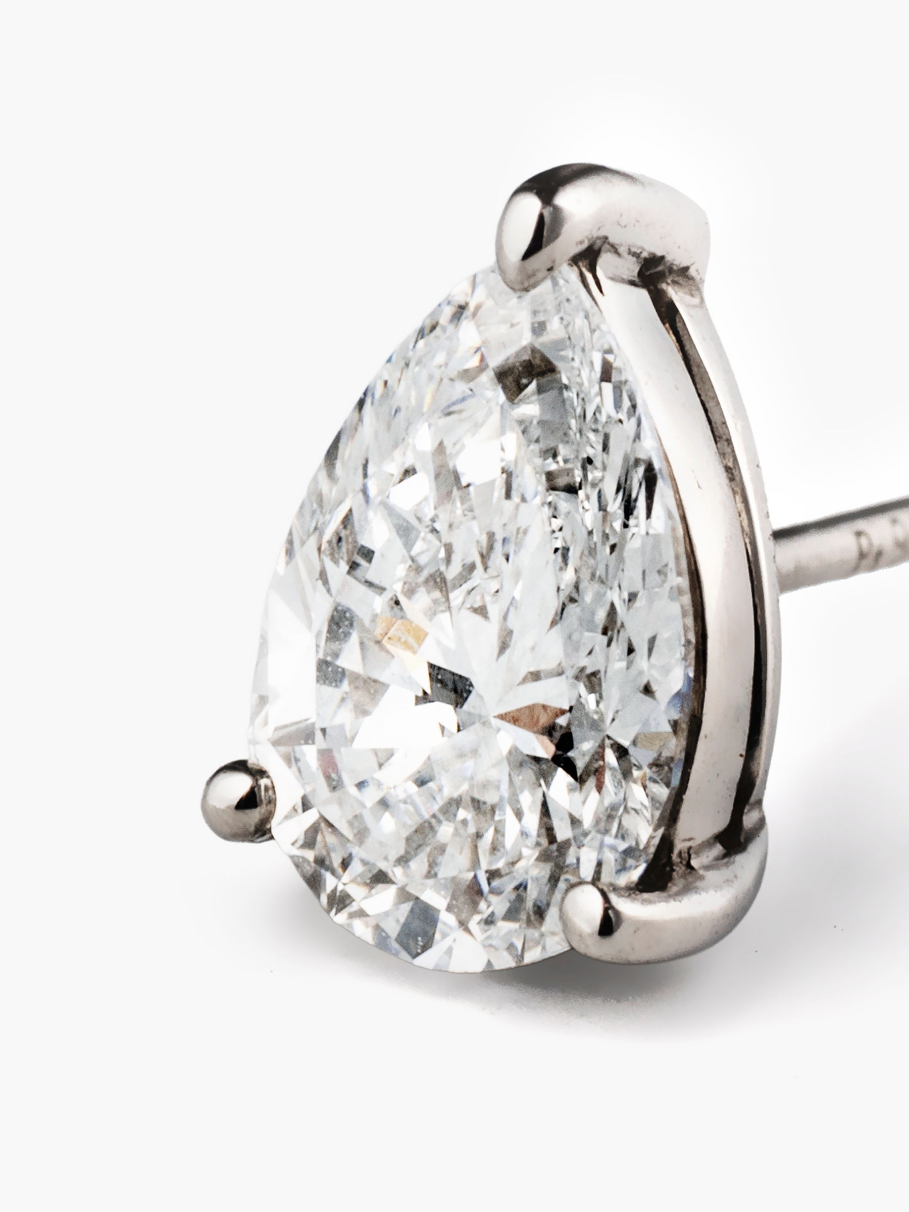 [Lumière] The earrings Pt 0.5ct - Pear
