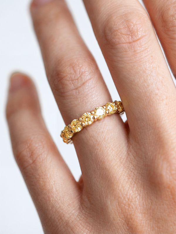 [Lumière] Half eternity ring 1ct (Yellow)
