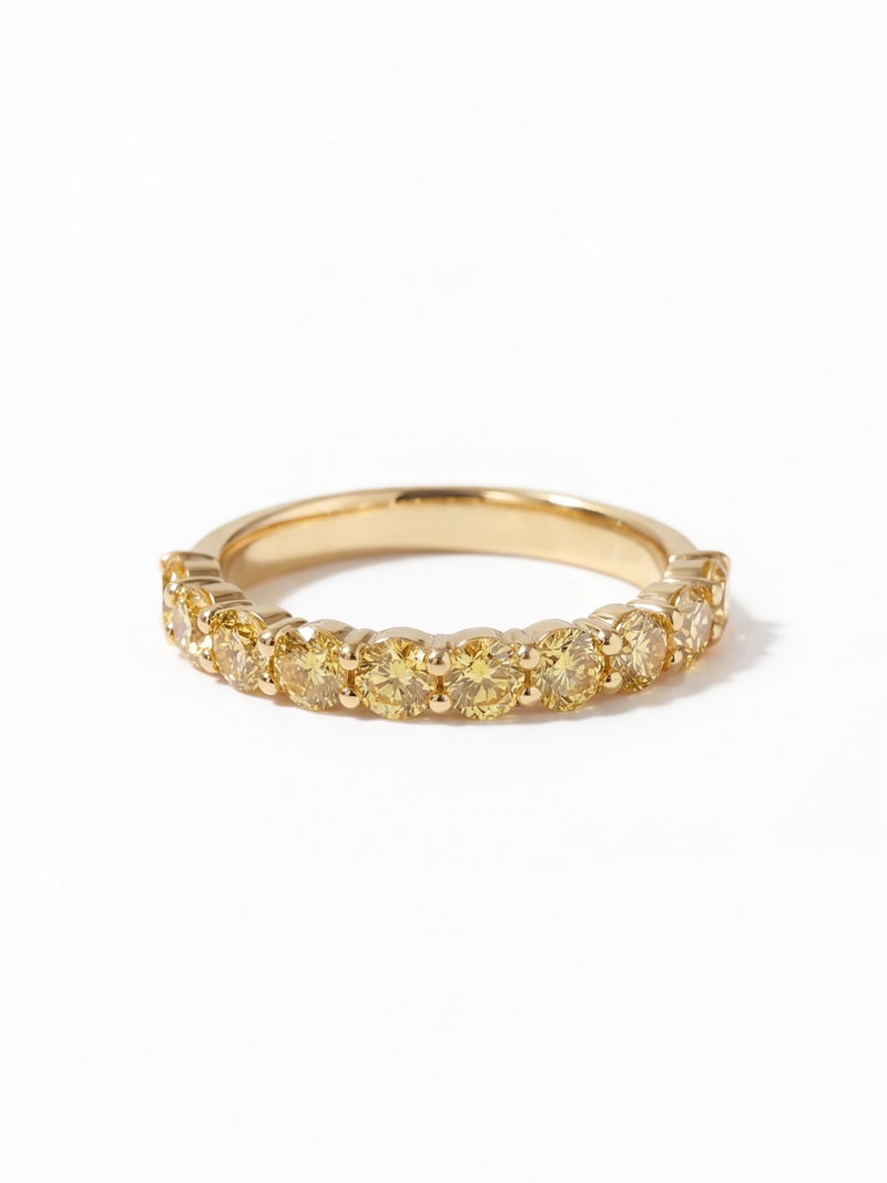 [Lumière] Half eternity ring 1ct (Yellow)