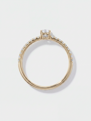 [Lumière] Half eternity solitaire ring 0.23ct 10K