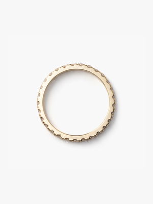 Full eternity ring XXct 10KYG上から画像（ラボグロウンダイヤモンド）
