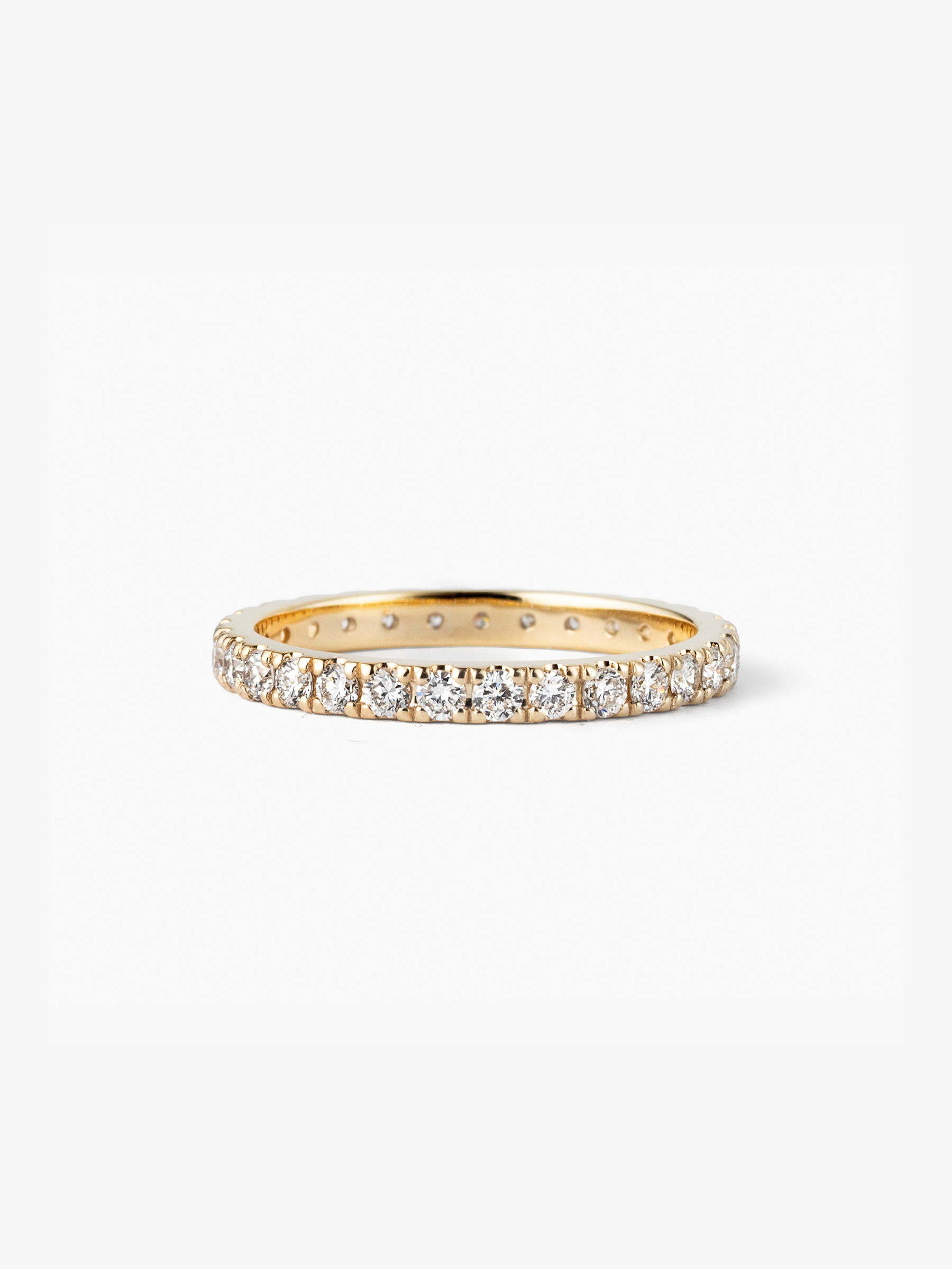 Full eternity ring XXct 10KYG正面画像（ラボグロウンダイヤモンド）