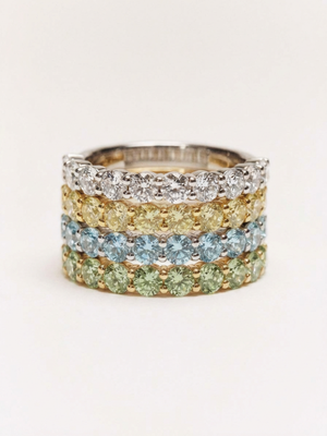 [Lumière] Half eternity ring 1ct (Blue)