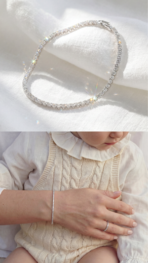 Quick Delivery [Lumière] Tennis bracelet Pt  (total 2ct)