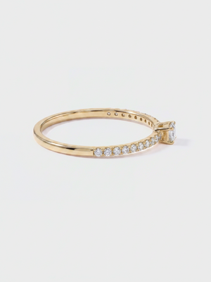 [Lumière] Half eternity solitaire ring 0.23ct 10K