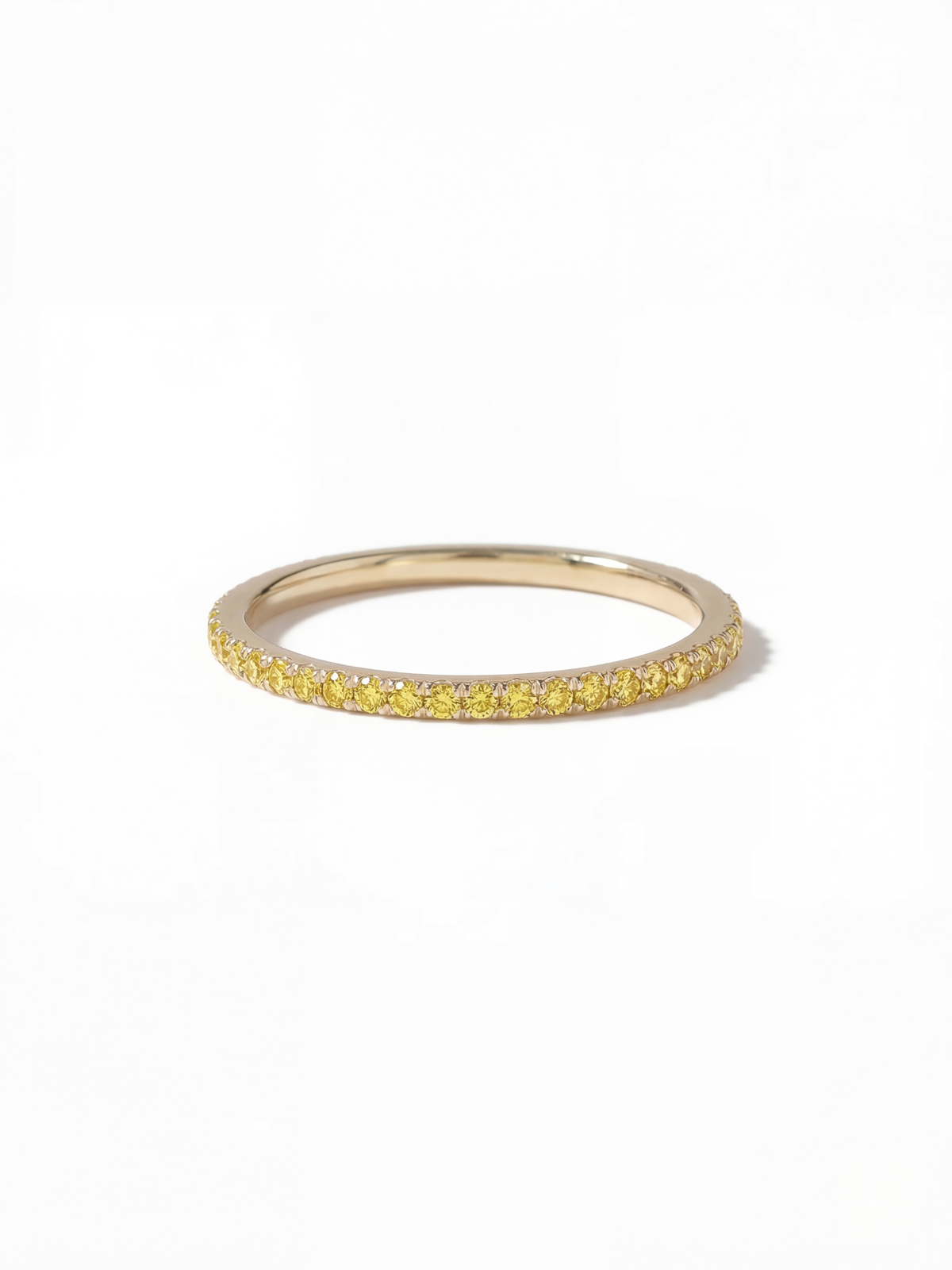 [Lumière] Half eternity ring 0.14ct 10KYG (Yellow Diamonds)