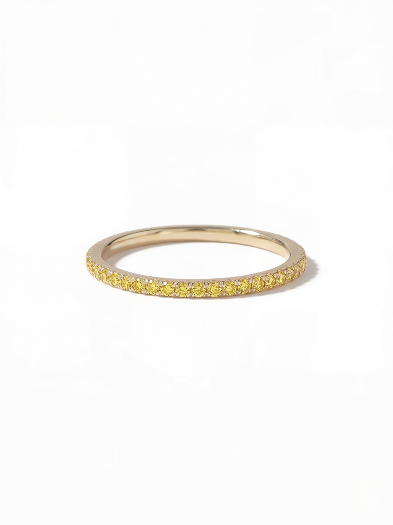 [Lumière] Half eternity ring 0.14ct 10KYG (Yellow Diamonds)