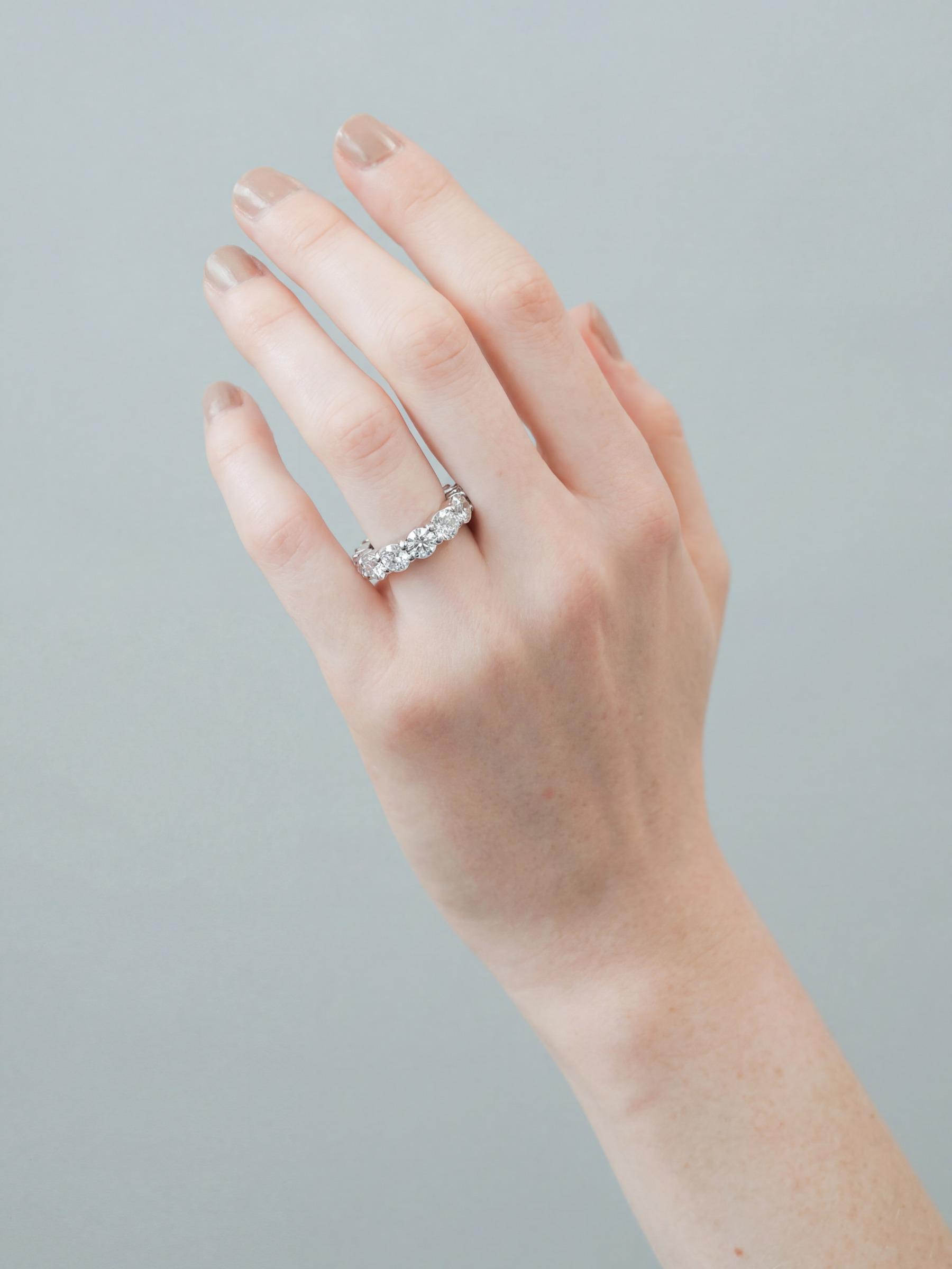 [Lumière] Half eternity ring 3ct Pt