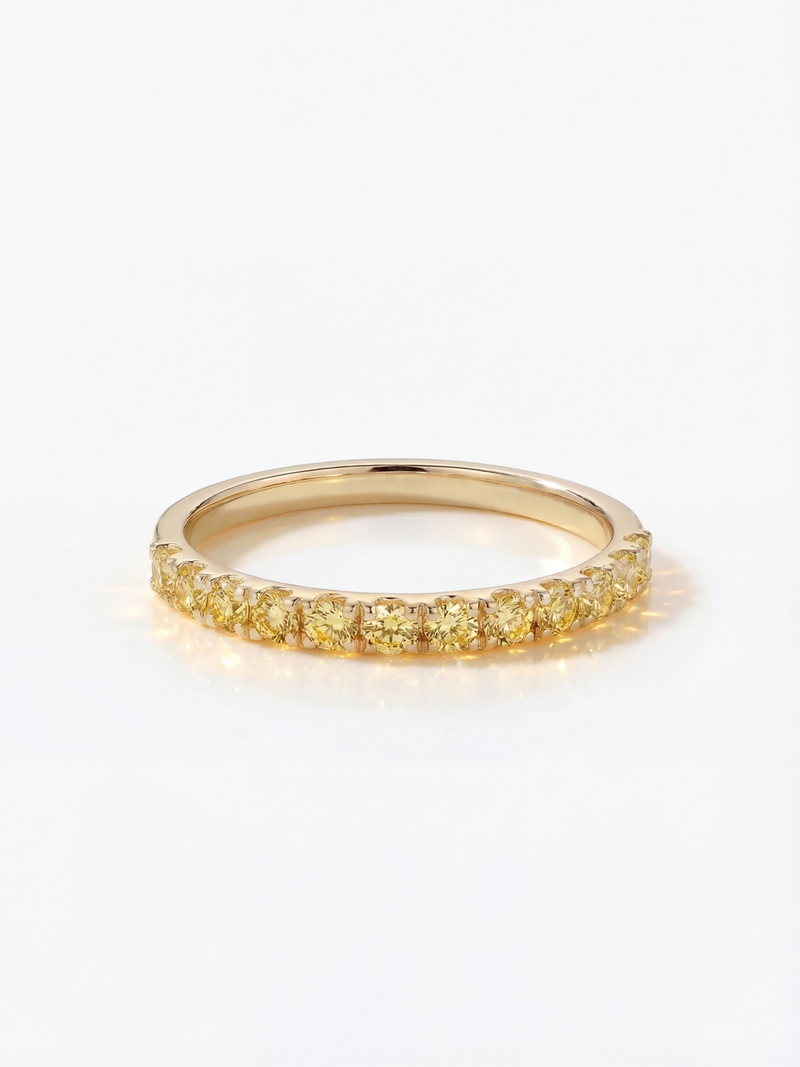 [Lumière] Half eternity ring 0.3ct 10KYG (Yellow Diamonds)