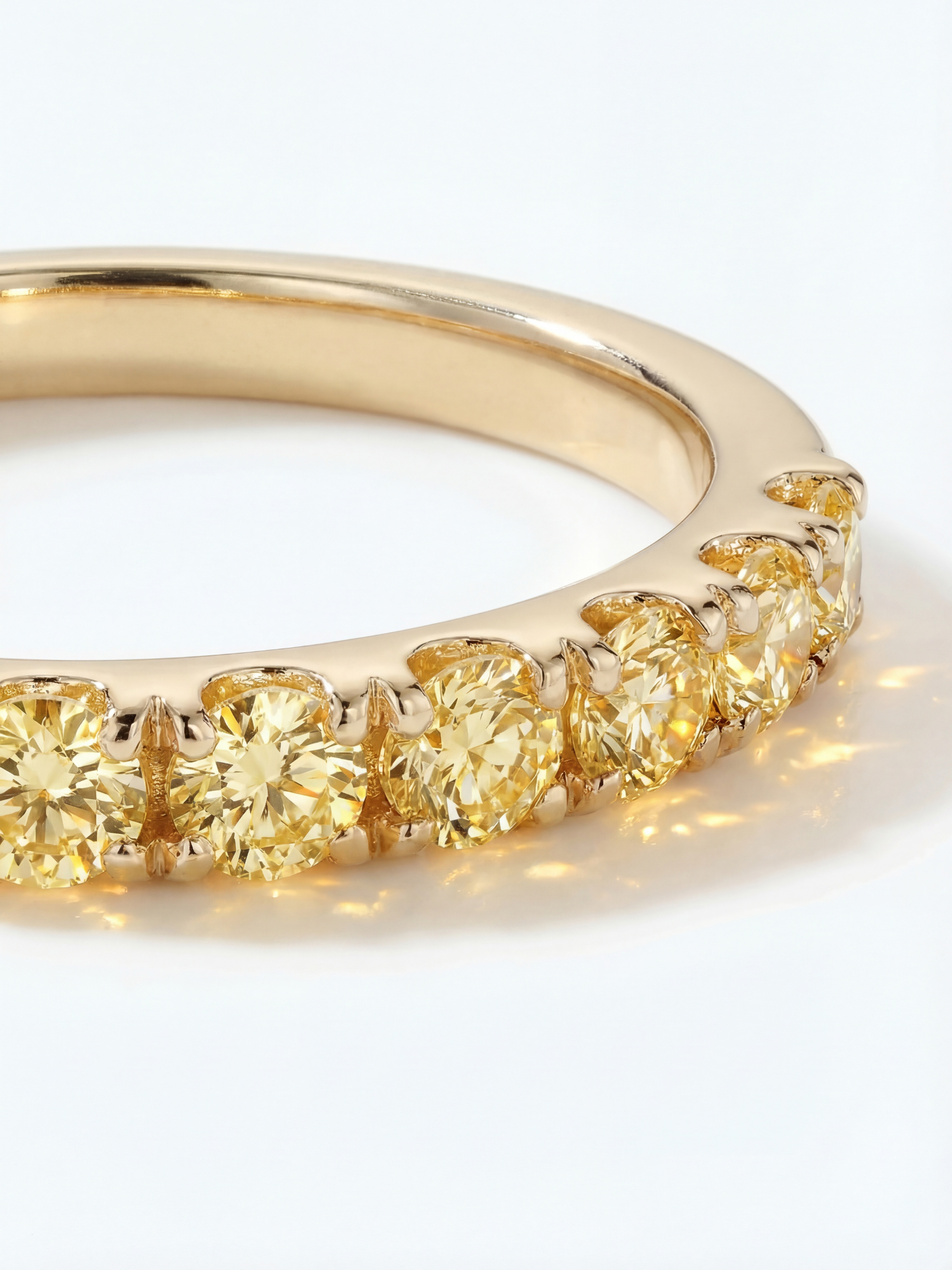 [Lumière] Half eternity ring 0.3ct 10KYG (Yellow Diamonds)