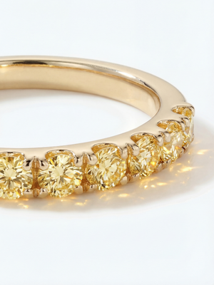 [Lumière] Half eternity ring 0.3ct 10KYG (Yellow Diamonds)