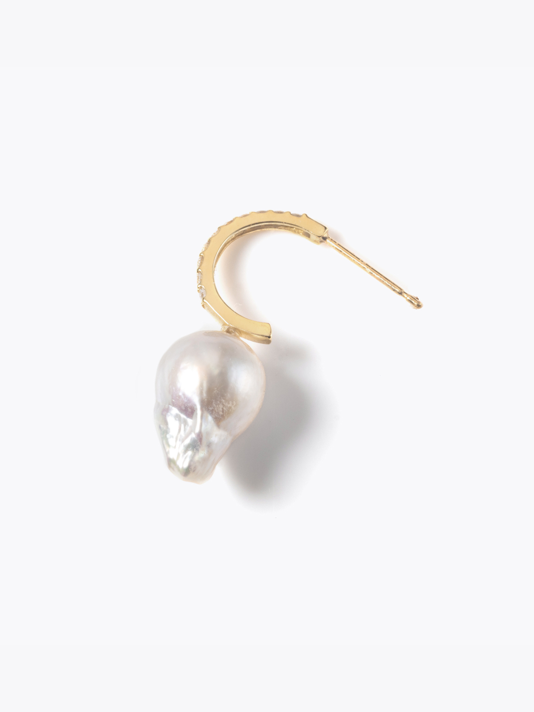 Quick Delivery [Unique Akoya Pearl] Yamashita pearl diamond earrings (pair)