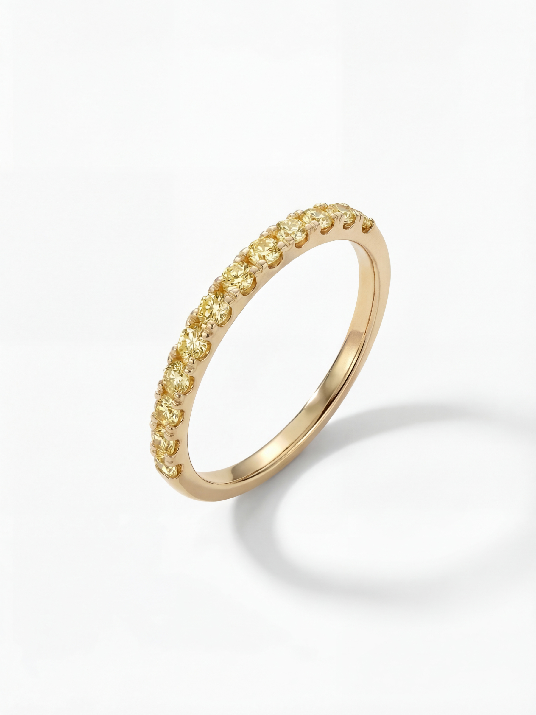 [Lumière] Half eternity ring 0.3ct 10KYG (Yellow Diamonds)