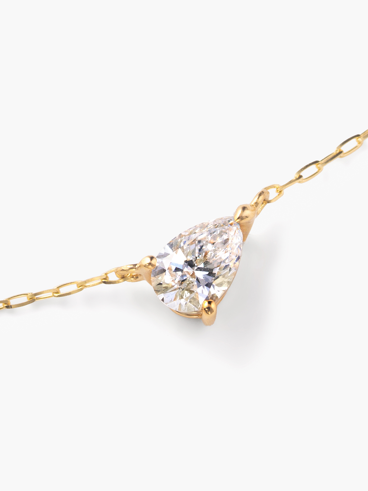 [Lumière] Pear Shape Necklace 0.33ct 18K