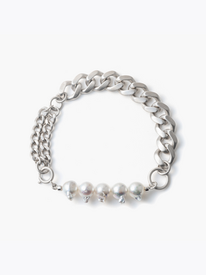 Akoya pearl bracelet全体画像（アコヤ真珠とSV925のブレスレット）
