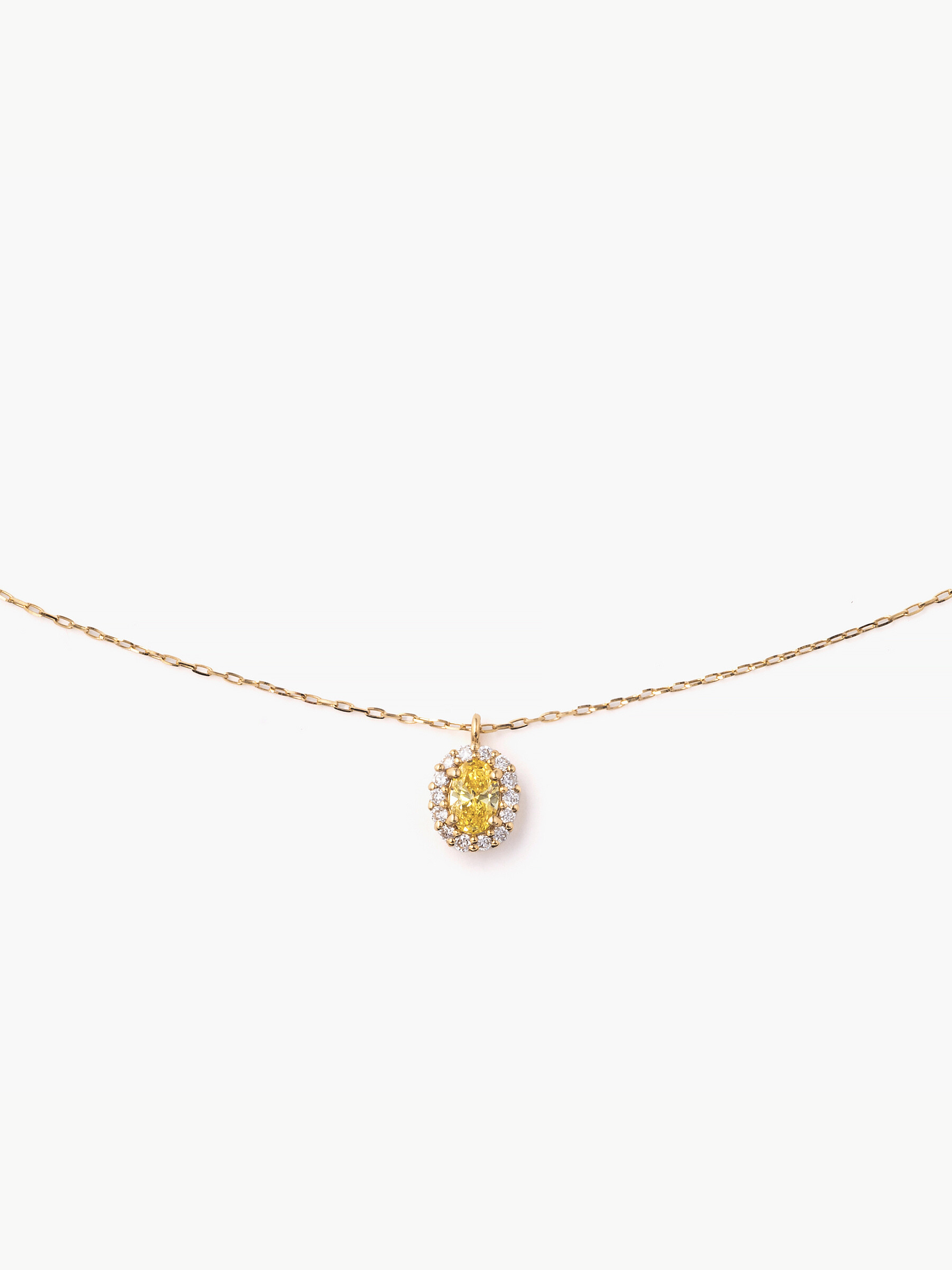 [Limited time ~4/13] [dignité] Yellow Petit Halo necklace with Oval