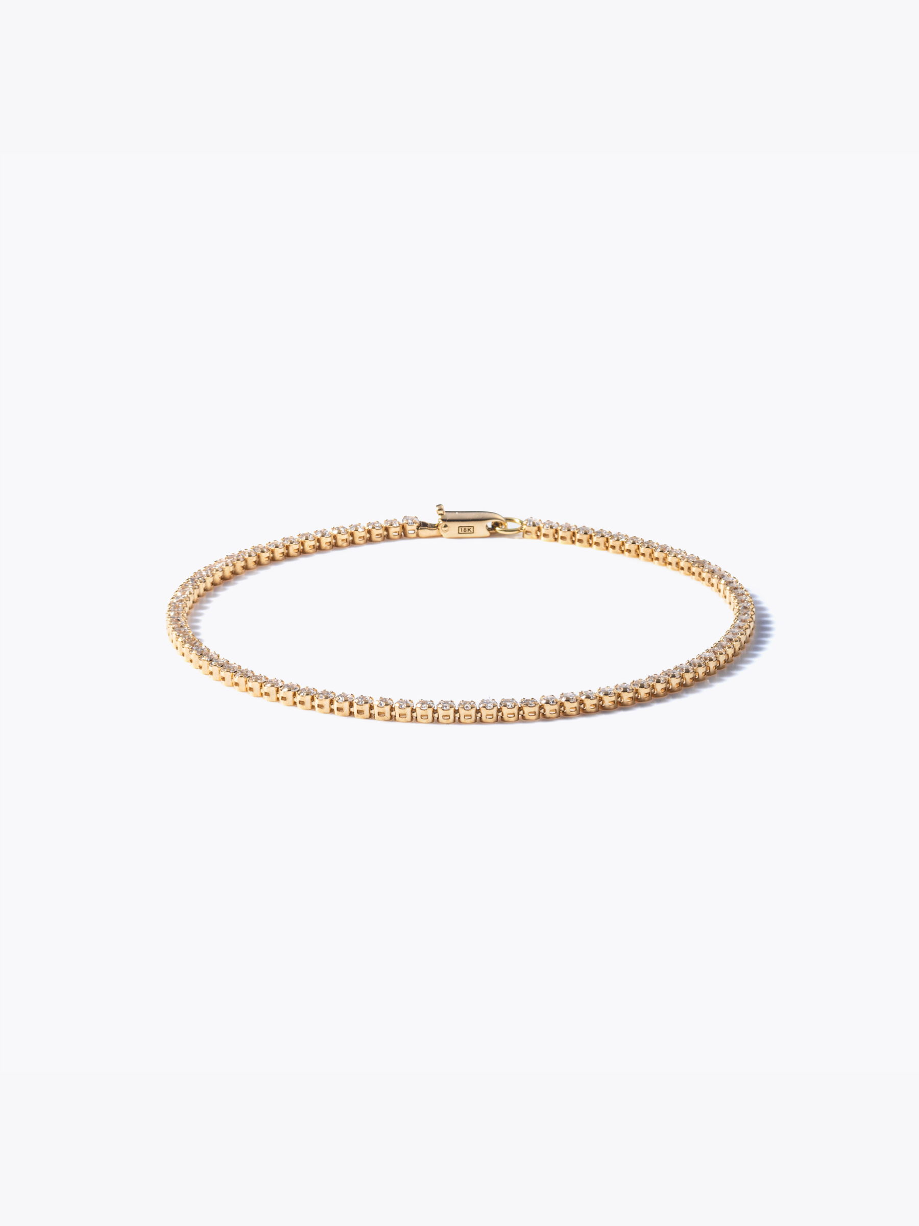 Tennis bracelet 18KYG (total 2ct)の全体画像(ラボグロウンダイヤモンドのテニスブレスレット)