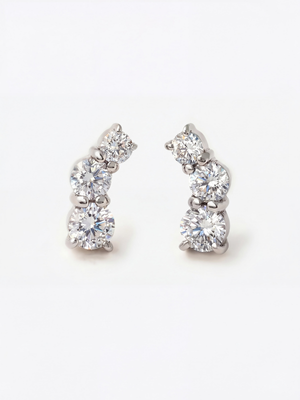 [Fluidity of Love]  Fluid diamond earrings (pair)