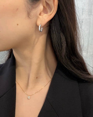 Quick Delivery [Lumière] Full eternity earrings 1.2ct Pt (pair)