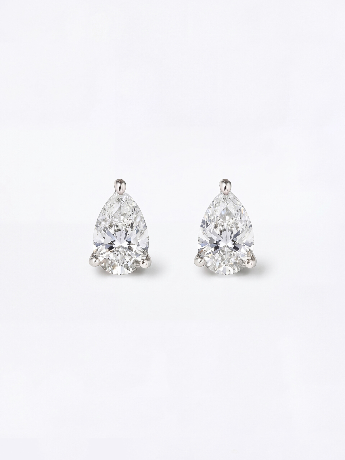 [Lumière] Pear Shape Earrings 0.5ct×2 (Total 1ct) (Pair)