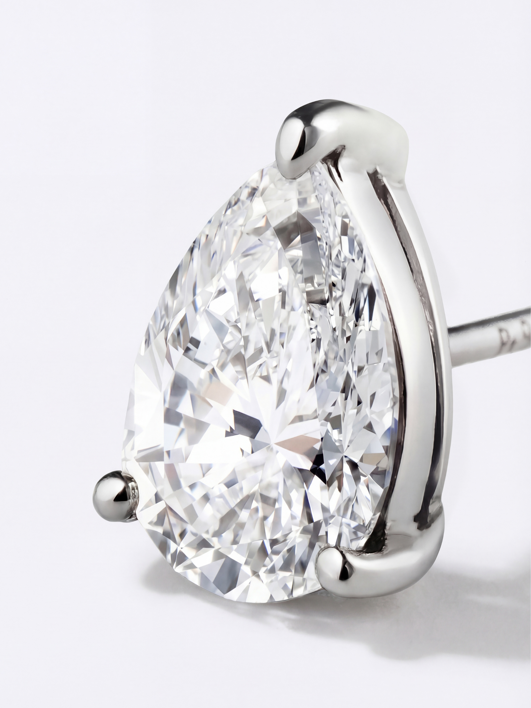 [Lumière] Pear Shape Earrings 0.5ct×2 (Total 1ct) (Pair)