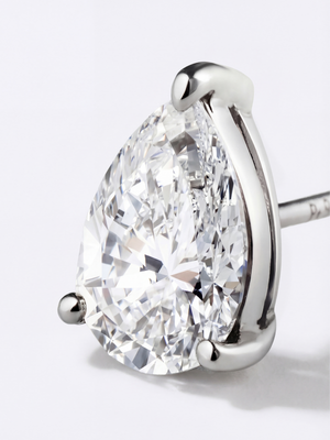 [Lumière] Pear Shape Earrings 0.5ct×2 (Total 1ct) (Pair)
