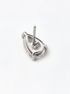 [Lumière] Pear Shape Earrings 0.5ct×2 (Total 1ct) (Pair)