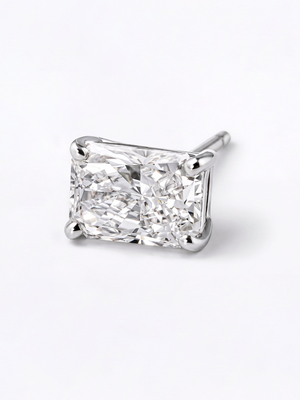 Radiant Shape Earrings 0.5ct×2 (Total 1ct) (Pair)