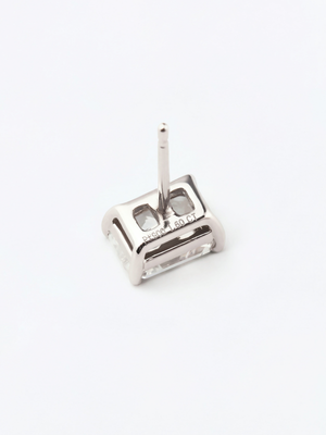 Radiant Shape Earrings 0.5ct×2 (Total 1ct) (Pair)