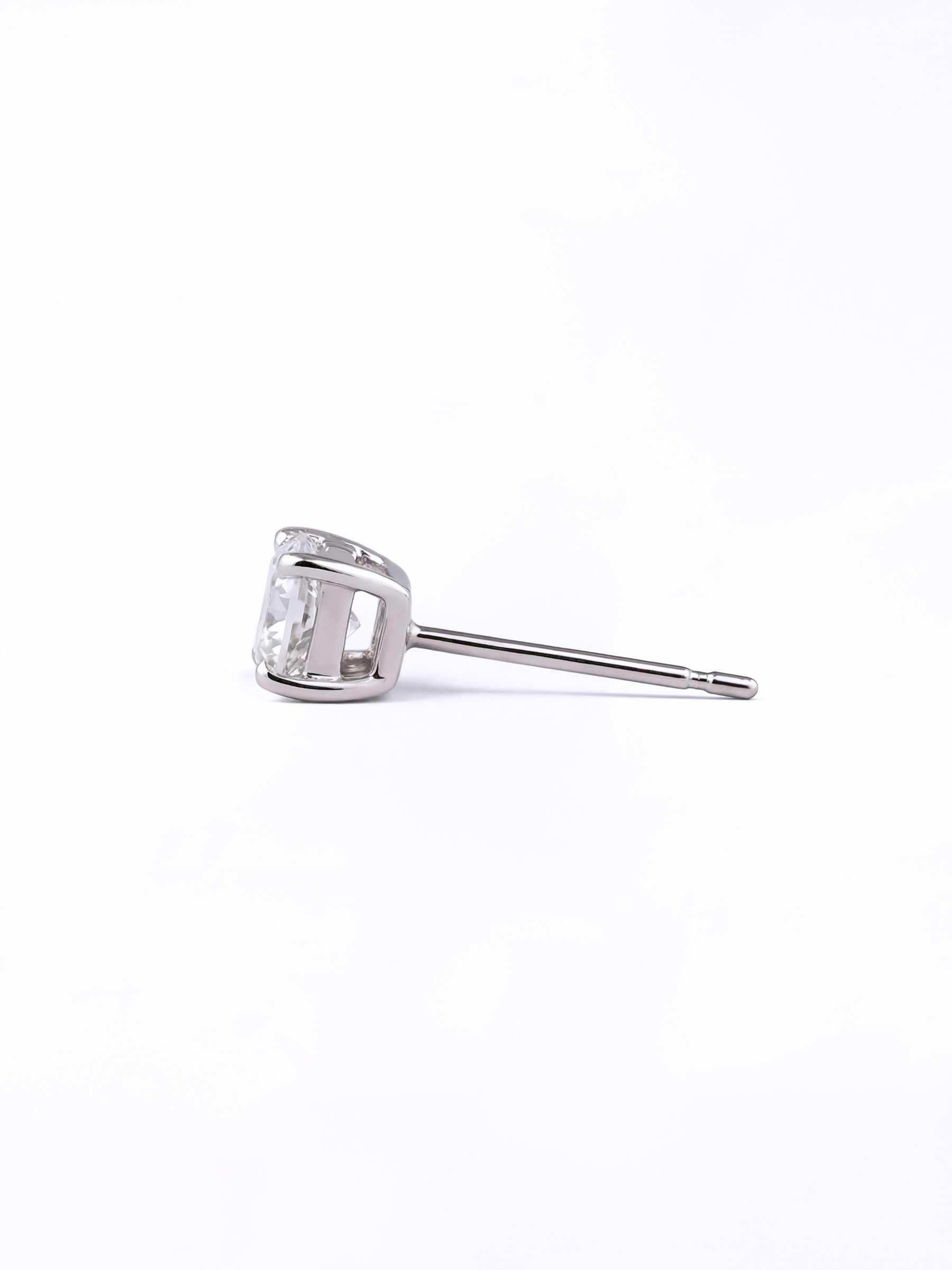 Radiant Shape Earrings 0.5ct×2 (Total 1ct) (Pair)