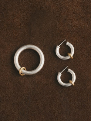 [Rokka] Rokka hoop earrings with Petit Gold 