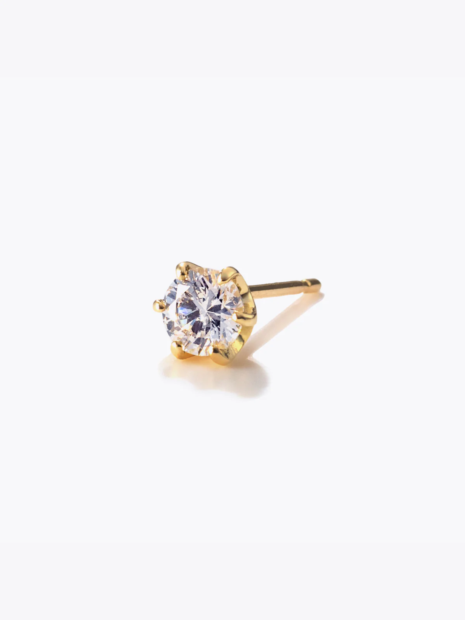 The earrings 0.1ct×2 (total 0.2ct) (pair)18KYGの拡大画像（ラボグロウンダイヤモンドのイヤリング）