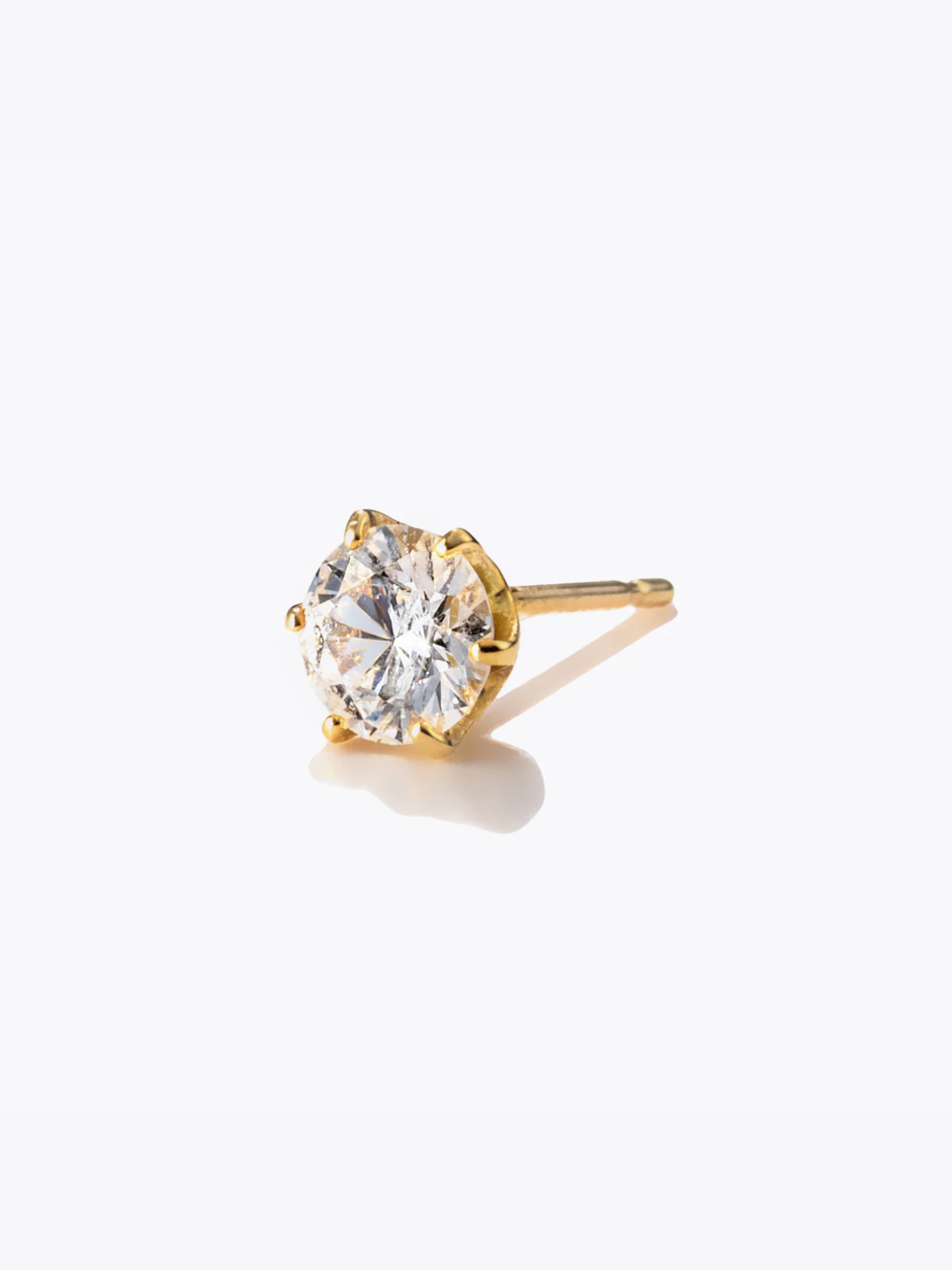 The earrings 0.3ct×2 (total 0.6ct) (pair)18KYGの拡大画像（ラボグロウンダイヤモンドのイヤリング）