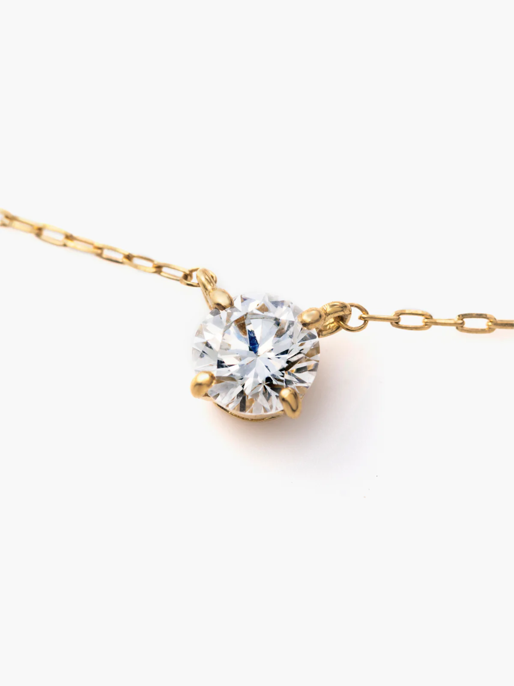 The necklace 0.2ct 18KYG拡大画像（ラボグロウンダイヤモンドのネックレス）