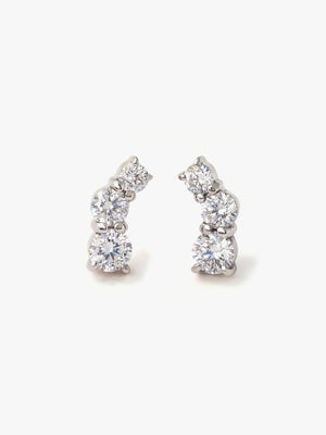 [Fluidity of Love]  Fluid diamond earrings (pair)