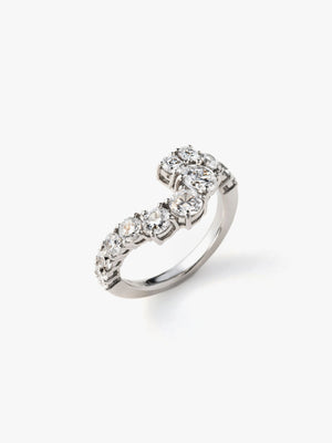 Fluid diamond ring 0.5ct上向き画像（ラボグロウンダイヤモンドのブライダルリング）