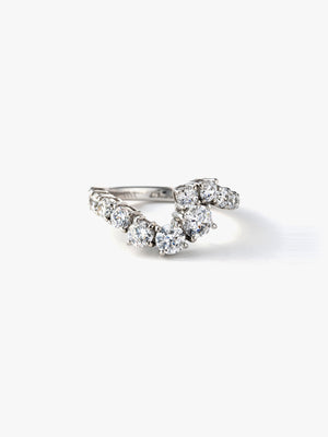 Fluid diamond ring 0.5ct正面画像（ラボグロウンダイヤモンドのブライダルリング）