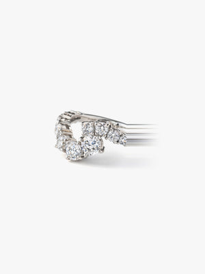 Fluid diamond ring 0.5ct拡大画像（ラボグロウンダイヤモンドのブライダルリング）