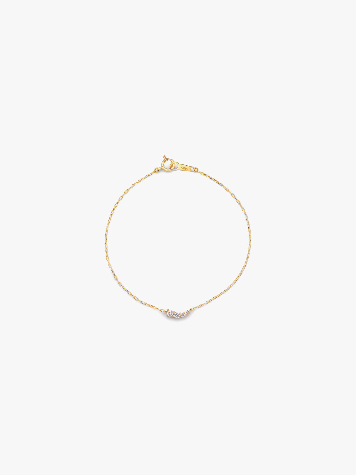 [Lumière] Fluid diamond bracelet 0.13ct 18K