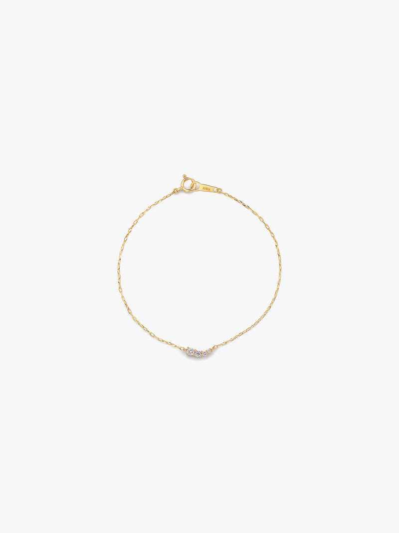 [Lumière] Fluid diamond bracelet 0.13ct 18K