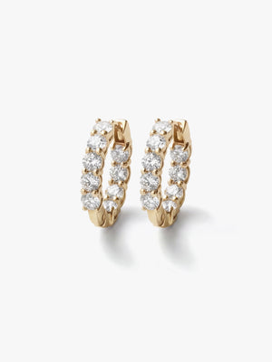 [Lumière] Full eternity earrings 1.2ct Pt (pair)