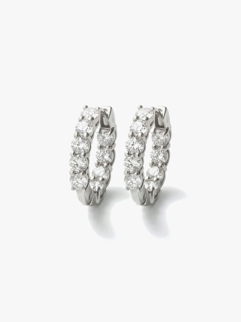 [Lumière] Full eternity earrings 1.2ct Pt (pair)