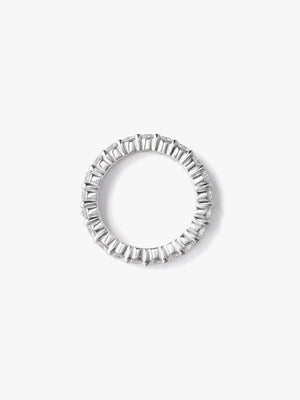 Full eternity pinkie ring XXct Pt　上から画像（ラボグロウンダイヤモンド、プラチナ）