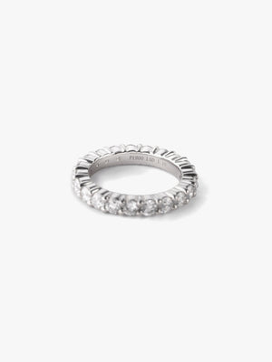 Full eternity pinkie ring XXct Ptななめ画像（ラボグロウンダイヤモンド、プラチナ）