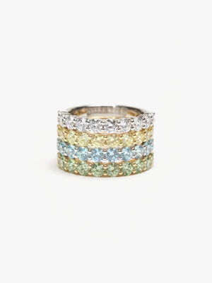 [Lumière] Half eternity ring 1ct (Blue)
