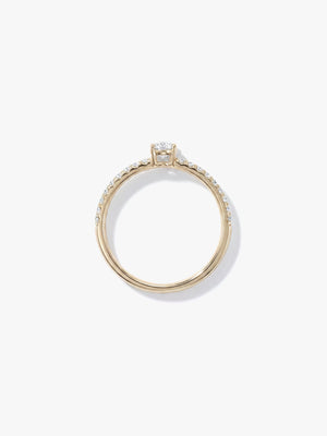 [Lumière] Half eternity solitaire ring 0.23ct 10K